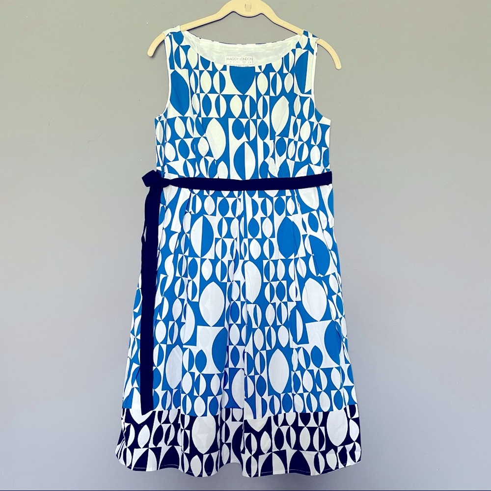 Maggy London Petite geometric abstract dress 10P